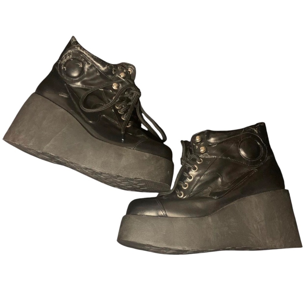 Goth Edward Paul Demonia Ankle Biker Platform Combat Boots